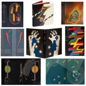 Eight fine binding books bound by Paul Bonet